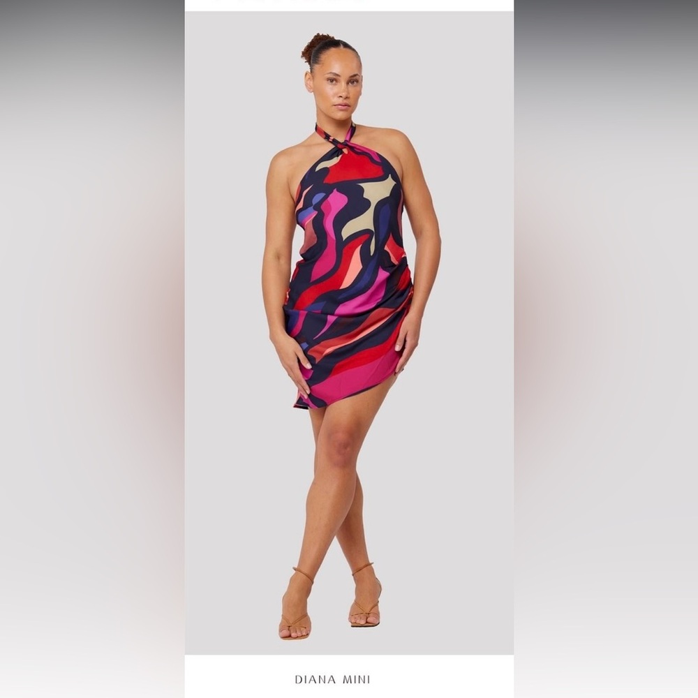 RESA Multicolor Halter Mini Dress